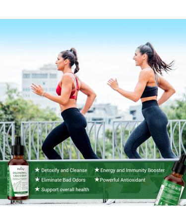 Heivy Chlorophyll Liquid Drops, Liquid Chlorophyll Supplement, Chlorophyll Drops for Internal Deodorizer, Radiant Skin, Detox, Antioxidant, Immune Support, Gluten Free, Natural Flavored - 2 FL OZ - Buy Online on GoSupps.com