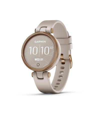Garmin Lily, Small Smartwatch with Touchscreen and Patterned Lens, Rose Gold and Light Tan Rose Gold and Light Tan Sport Smartwatch