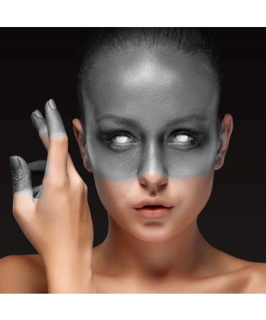 Buy Aricona White Colored Contact Lenses - Daily Half-Blind Halloween Special Effects | International Shipping - Buy Online on GoSupps.com