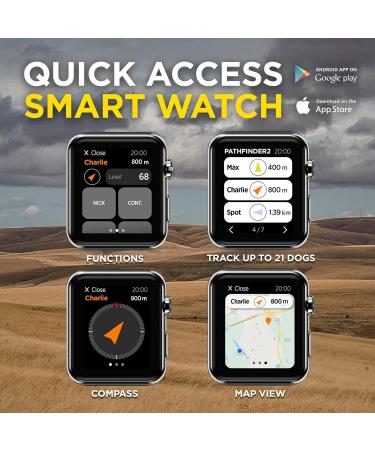 Dogtra Canada Pathfinder 2 GPS Dog Tracker e Collar 8 KM Long Range LED Light No Monthly fees Free App Waterproof Smartwatch Control Satellite Real Time Tracking Multiple Dogs Smartphone Required PathFinder 2 - Canada Warranty - Buy Online on GoSupps.com