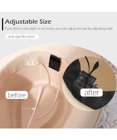 Gossifan Western Cowboy & Cowgirl Hat Felt Wide Brim Fedora - Beige Medium - Buy Online on GoSupps.com