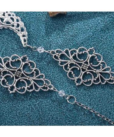 Jovono Boho Head Chain | Crystal & Hollow Moon Pattern Hair Accessories for Women & Girls - Buy Online on GoSupps.com