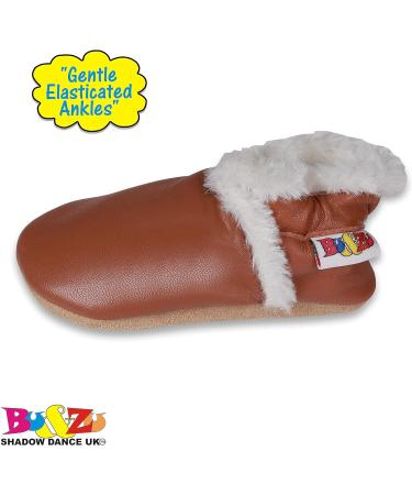 SHADOW DANCE UK Baby Shoes | Soft Sole Toddler Shoes for Boys and Girls | Newborn Leather Winter Booties (Tan, Size 31) - 0-6 Months - Buy Online on GoSupps.com