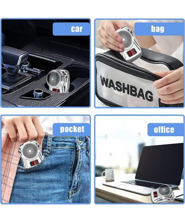 Mini Electric Shaver for Men - Portable USB Rechargeable Razor | Fast Charging Travel Shaver Perfect Father's Day Gift - Blue - Buy Online on GoSupps.com