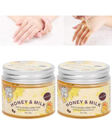 Honey Milk Moisturizing Hand Wax Mask - 2pcs, Exfoliating, Whitening, Nourishing, 50g - Buy Online on GoSupps.com