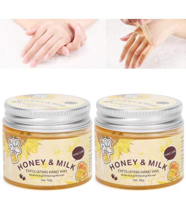 2pcs 50g Hand Wax Mask - Moisturizing Whitening & Nourishing Peeling Wax | Honey Milk Formula for Soft Hands - Buy Online on GoSupps.com