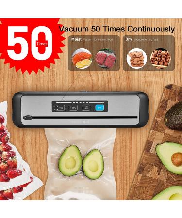 Inkbird Vacuum Sealer Machine Starter Kit | PowerVac Air Sealing for Food Preservation | Dry & Moist Modes | Easy Cleaning & Storage | Sealer Bag*5 & Bag Roll*1 (8*11.8 & 8*7) - Buy Online on GoSupps.com