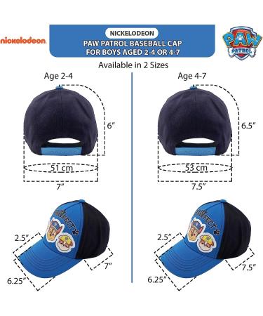 Nickelodeon Paw Patrol Boys Toddler Hat | Kids Baseball Cap Ages 4-7 | Blue - Buy Online on GoSupps.com