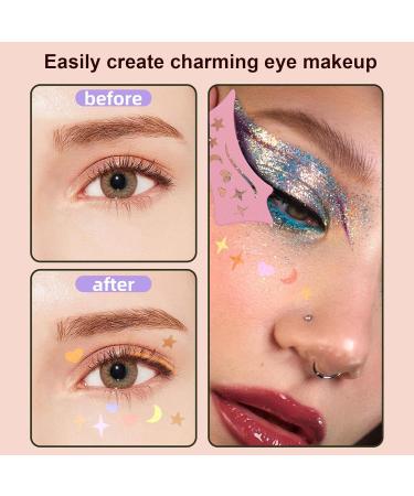 Eyeshadow and Eyeliners Stencils Pad | Soft Precision Eyeliners Stencils | Precision Beveled Design Eye Liners Reusable Cleaning Cloths for Women Pink - Buy Online on GoSupps.com