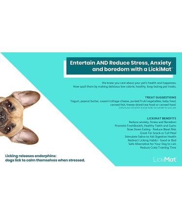 Lickimat Classic Dog Slow Feeder | Boredom & Anxiety Reduction | Perfect for Treats & Peanut Butter | Fun Alternative to Slow Feed Bowl | Green & Turquoise - Buy Online on GoSupps.com