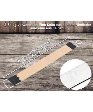 Premium Men's Razor Set - Wooden Handle Cold Gold Blade Solingen Quality with Leather Pouch - Buy Online on GoSupps.com