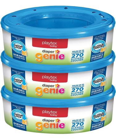 Playtex Diaper Genie Refill (810 Count Total - 3 Pack of 270 Each)