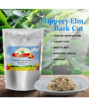 Best Botanicals Slippery Elm Bark Cut 16 oz. 1 Pound (Pack of 10 - Buy Online on GoSupps.com
