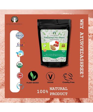 AYURVEDASHREE Pomegranate Peel Powder 200 Gm - Natural Antioxidant for Youthful Skin - Buy Online on GoSupps.com
