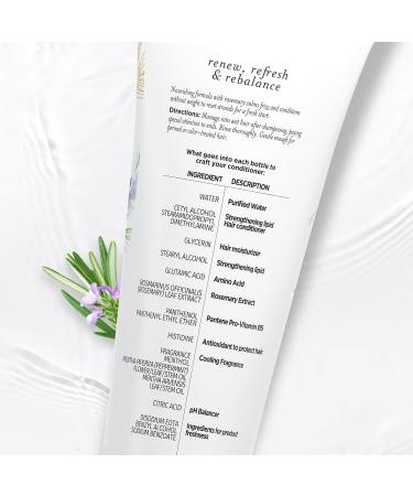 Pantene Sulfate Free Conditioner Detangling Conditioner Removes Hair Build Up and Adds Shine with Rosemary Safe for Color Treated Hair Nutrient Blends 237 mL Rosemary Conditioner - Buy Online on GoSupps.com