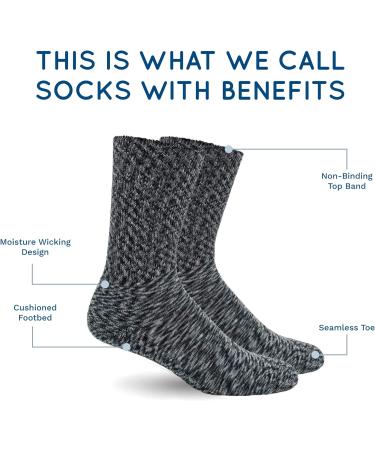 Dr. Segal's Non-Binding Socks - 3 Pack M/L - Blue/Black/Space Grey - Medium/Large - Buy Online on GoSupps.com