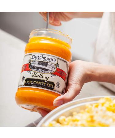 Dutchmans Popcorn Coconut Oil | Butter Flavored 30oz Jar - Vegan, Healthy, Gluten Free - Made in USA - 1.87 lb - Buy Online on GoSupps.com