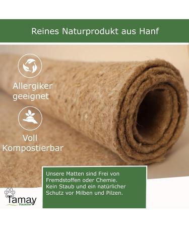 Tamy 100% Hemp Rodent Mats 100x50cm | Premium Dust-Free Bait Carpet for Rabbits & Small Animals (2 Pack) - Buy Online on GoSupps.com