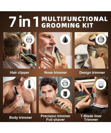 Ufree Professional 7 in 1 Beard Trimmer for Men - Cordless Electric Razor and Nose Hair Clipper - Beard Grooming Kit and Mustache Shaving Set - Gifts for Him - Buy Online on GoSupps.com