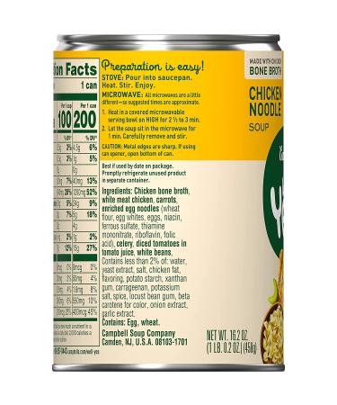 Campbell's Well Yes! Chicken Noodle Soup - 15g Protein - 16.2oz Can (Pack of 12) - Buy Online on GoSupps.com