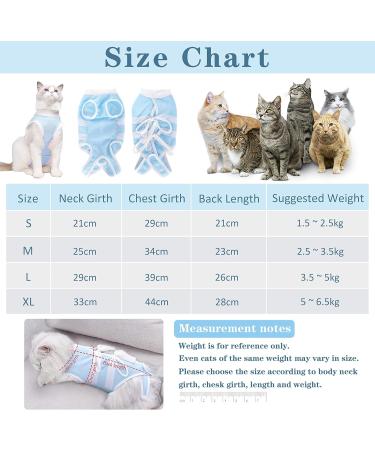 Adjustable Cat Protection Suit - Professional Recovery Suit for Abdominal Wounds & Skin Diseases | XL Blue | Post-Op Care for Cats - Buy Online on GoSupps.com