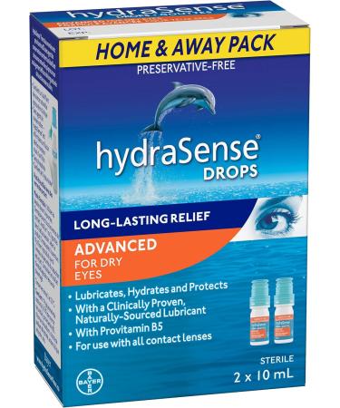 HydraSense Advanced Eye Drops For Dry Eyes Preservative Free & Gentle Mist Nasal Spray Daily Nasal Care 100% Natural Source Seawater Preservative-Free 100 mL - Buy Online on GoSupps.com