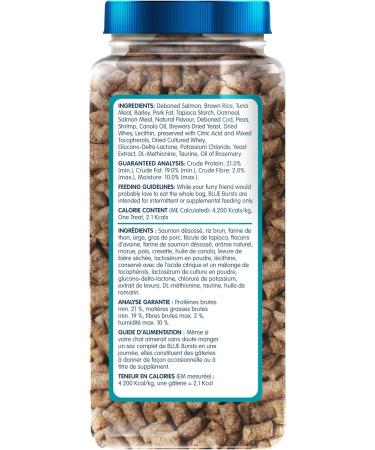 Blue Buffalo Wilderness High Protein Grain Free Natural Adult Dry Cat Food Salmon 2.2kg bag - Medium Bag kibble & Bursts with Savory Seafood Cat Treats 340g tub Salmon Medium Bag + Cat Treats 340g tub - Buy Online on GoSupps.com