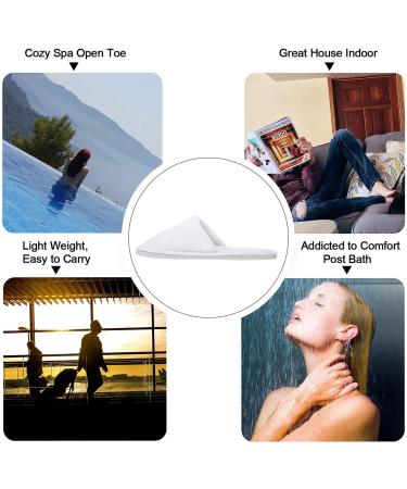 AhFulife 5 Pairs White Terry Hotel Slippers | Disposable Spa House Shoes for Men & Women | Unisex Guest Shoes Set EU 39/41 - Buy Online on GoSupps.com