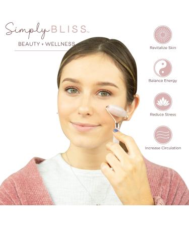 Rose Quartz Beauty Scooter - Relieve Fine Lines & Revitalize Skin | Facial Massage Tool for Face Eyes Neck & Body - Buy Online on GoSupps.com