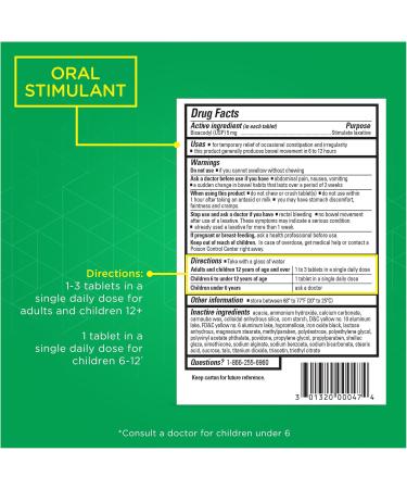 Fleet Laxative Tablets | Overnight Constipation Relief | Oral Stimulant | 25 Count Stool Softener - Buy Online - Buy Online on GoSupps.com