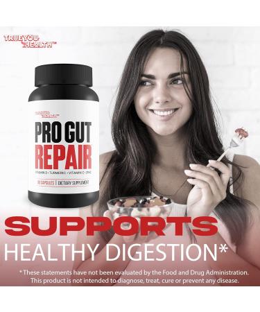 Pro Gut Repair: Leaky Gut Supplements with High Fiber, Vitamins C & D, Turmeric, Zinc for Digestive Health - Buy Online on GoSupps.com
