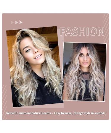 Faelbaty Long Curls Silver-Gray Wig | Ombre Brown to Gray | Natural Look | Ideal for Women & Girls - Party & Cosplay (24 Rh6/171/gray) - Buy Online on GoSupps.com