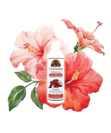 OKAY Coconut Hibiscus Conditioner - Hydrate & Strengthen All Hair Types | Paraben-Free Silicone-Free Sulfate-Free | 12 oz - Buy Online on GoSupps.com