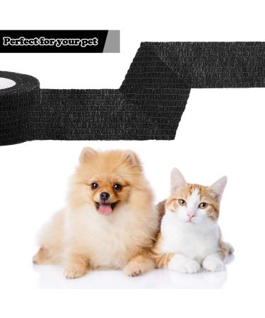 Pangda 12 Pack 1 Inch Black Self-Adherent Bandage Wrap for Sports - 5 Yards Each - Stretch Tape for Wrist, Ankle - Adhesive Bandage Tape - Buy Online on GoSupps.com