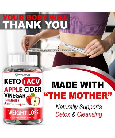 Keto Apple Cider Vinegar Gummies for Weight Management and Digestion - Slim ACV Keto Gummies for Detox and Cleansing - Buy Online on GoSupps.com