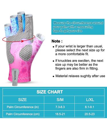 PLUSINNO UPF50+ Sun Gloves for Kayaking, Hiking, Paddling - Pink S/M - Buy Online on GoSupps.com
