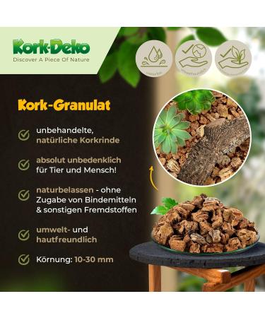 Buy Coarse Cork Granulate 10L (10-30mm) for Floristics Decoration & Plant Substrate - Ideal for Terrariums & Model Building - Buy Online on GoSupps.com
