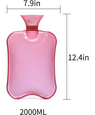 Samply 2L Hot Water Bottle with Cover - Hot/Cold Compress for Pain Relief, Menstrual Cramps - Pink - Buy Online on GoSupps.com