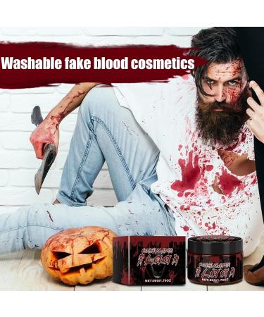  G n rique Washable Artificial Blood Blood Effect Makeup 50ml Body Paint for Costume Beauty Fancy Dress Face and Body Makeup Halloween Party Adults Zombie and Vampire - Buy Online on GoSupps.com