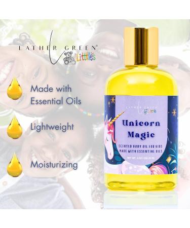 Kids Body Oil Unicorn Magic | Lightweight Jojoba Oil Moisturizer for Delicate & Sensitive Skin | Sweet Cotton Candy Scent Non-Greasy Paraben-Free | Gentle Daily Hydration 4 oz Unicorn Magic 4 Fl Oz (Pack of 1) - Buy Online on GoSupps.com