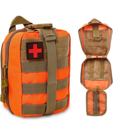 Buy Bituor Tactical First Aid Pocket Kit - Molle Waterproof EMT Pouch for Outdoor Camping Travel & Adventure (Orange) - Buy Online on GoSupps.com