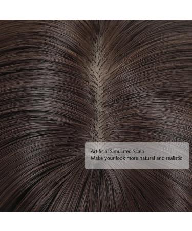 Yamel 3-Clip Hair Topper with Bangs Medium Brown 12 Inch - Synthetic Wiglet for Thinning Hair - Medium Brown - Buy Online on GoSupps.com