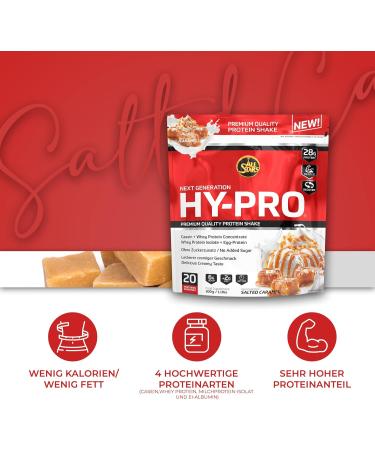All Stars HY-PRO Protein Shake 500g - Salted Caramel | High Protein Low Sugar International Shipping - Buy Online on GoSupps.com