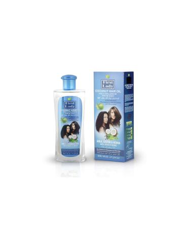 First Lady Herbal (ayurv dique) Huile capillaire base de noix de coco - pour contr ler la chute des cheveux - avec Amla Ricin et Henn - pour cheveux afro asiatiques et europ ens - 300 ml