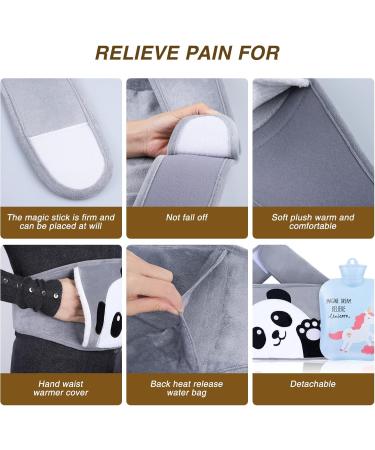 Premium Rubber Heat Bottle Set with Soft Covers & Support Belts for Neck Shoulder and Legs 3-Piece Collection - Buy Online on GoSupps.com