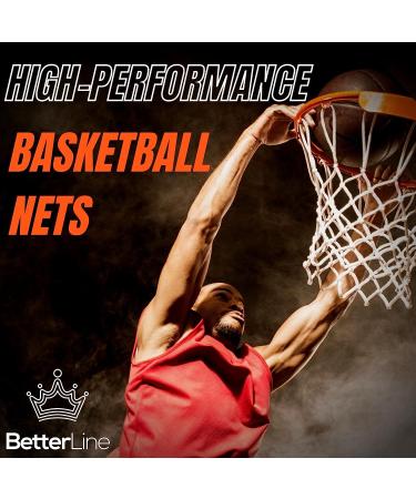 Betterline Heavy Duty Basketball Net Replacement - All Weather Anti Whip Net for Standard 12-Loop Hoop Rims - White - Buy Online on GoSupps.com