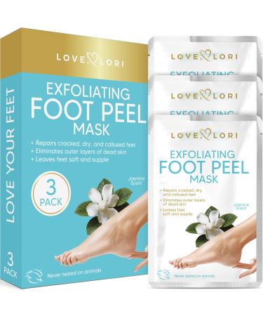 Foot Peel Mask (3pk) Foot Peel Mask Callus Remover & Dry Cracked Feet Feet Peeling Mask Dead Skin Remover for Feet - Foot Mask Socks Callus Remover for Feet Foot Care Products 3 pack Peel Masks