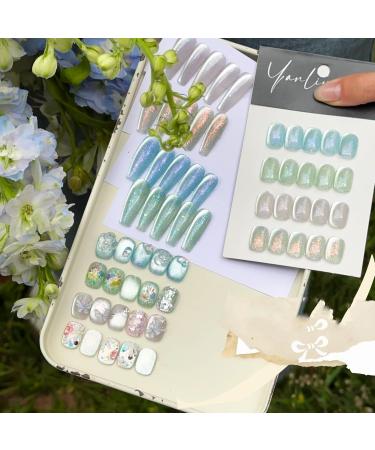ADHERE 12ML Cat Eye Gel Nail Polish Set - Holographic Glitter Colors Soak Off LED Gel Kit for Nail Art & DIY Gifts | Half-City Blossoms Series - Buy Online on GoSupps.com
