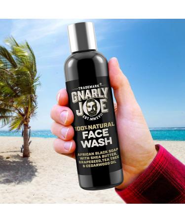 Men's Gnarly Joe Face Wash - 250ml - Natural Ingredients - Shea Butter & Coconut Oil - Exfoliating & Deep Cleaning - Cedarwood and Tea Tree - Pack of 1 - Buy Online on GoSupps.com