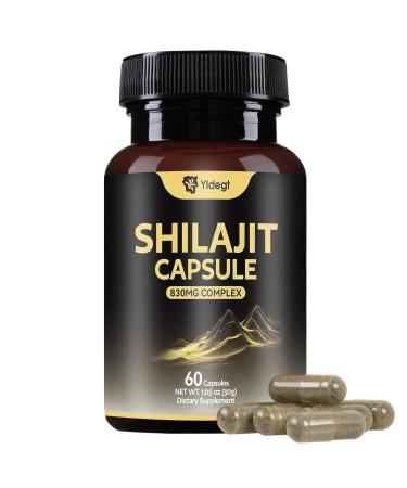 Himalayan Shilajit Supplement for Men and Women - Pure Shilajit Supplements Rich in Sea Moss Ashwagandha Black Seed Oil - Natural Gold Organic Shilajit Fulvic Acid Capsules 60 Count